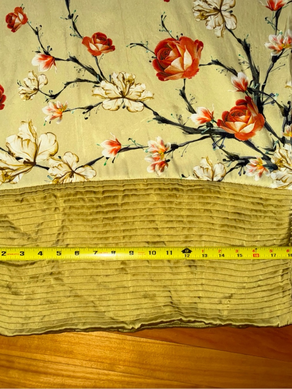WOO of Shanghai 100% Silk Floral Luxury Scarf Wrap Shawl Pleated Convertible - Picture 9 of 10